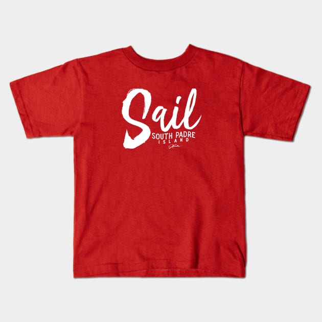 Sail South Padre Island, Texas Kids T-Shirt by jcombs